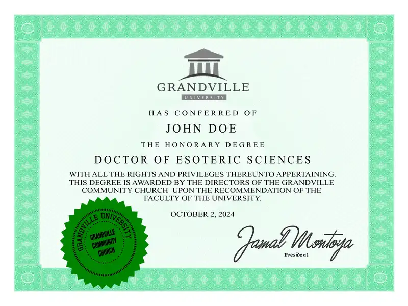 Buy Doctorate Degree from Grandville University