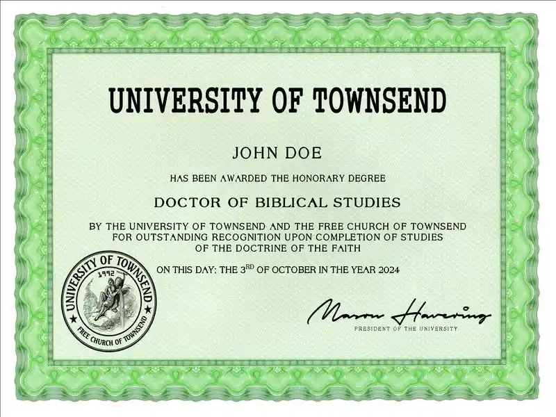 Buy Doctorate Degree from  Townsend University