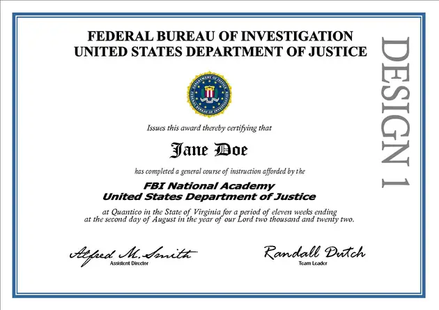 FBI Urkunde