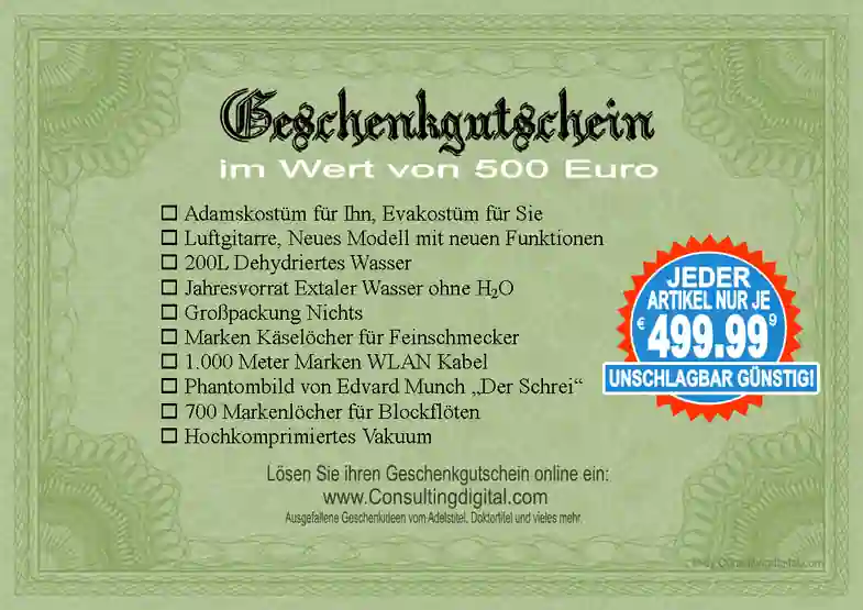 Geschenkgutschein